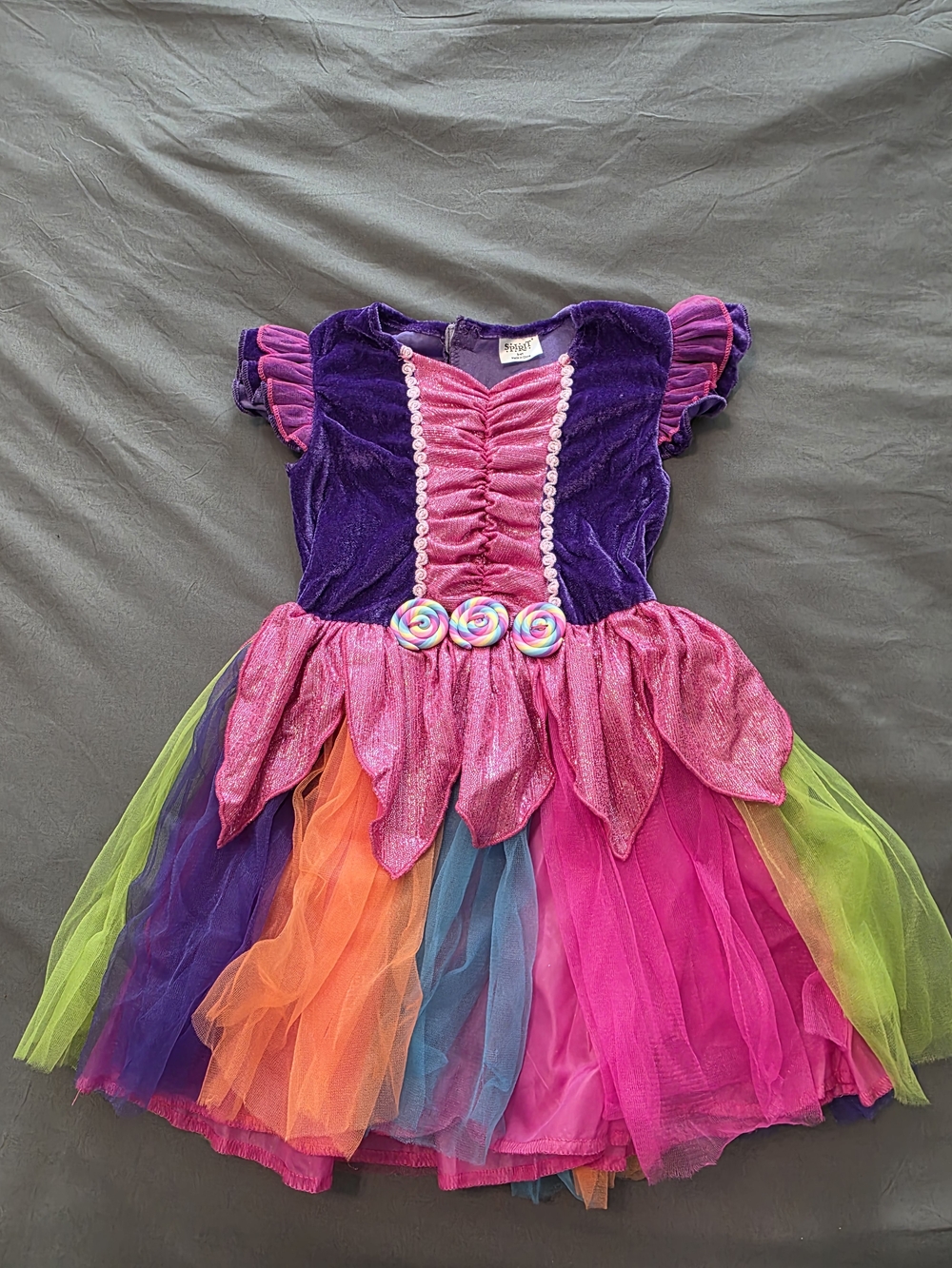 Spirit Halloween Rainbow Fairy Costume Toddler Girls Size 3T-4T Complete Set - Picture 2 of 8